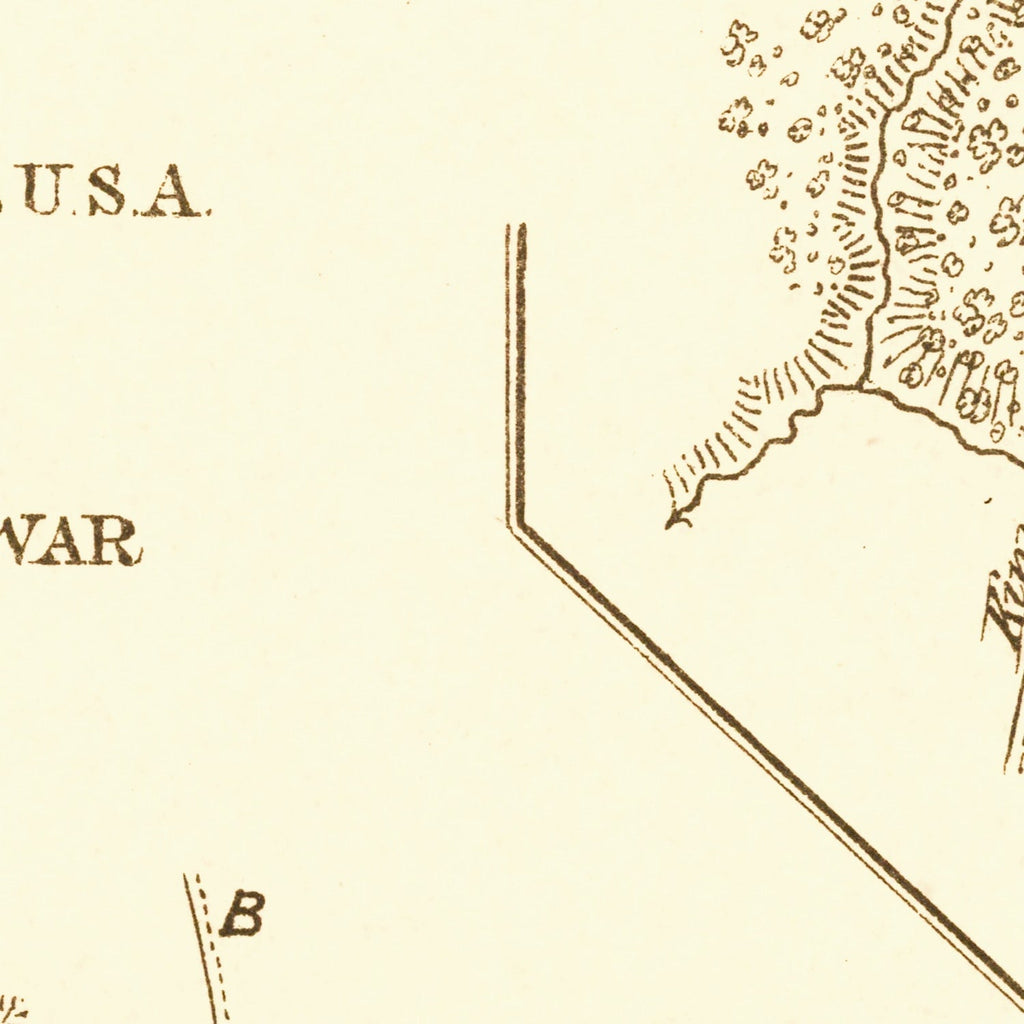 Vintage Logan's Cross Roads Battlefield Map 1877