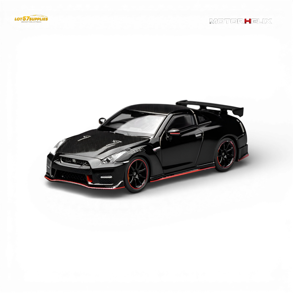 MOTORHELIX Nissan GT-R NISMO R35 2022 - Meteor Black 1:64