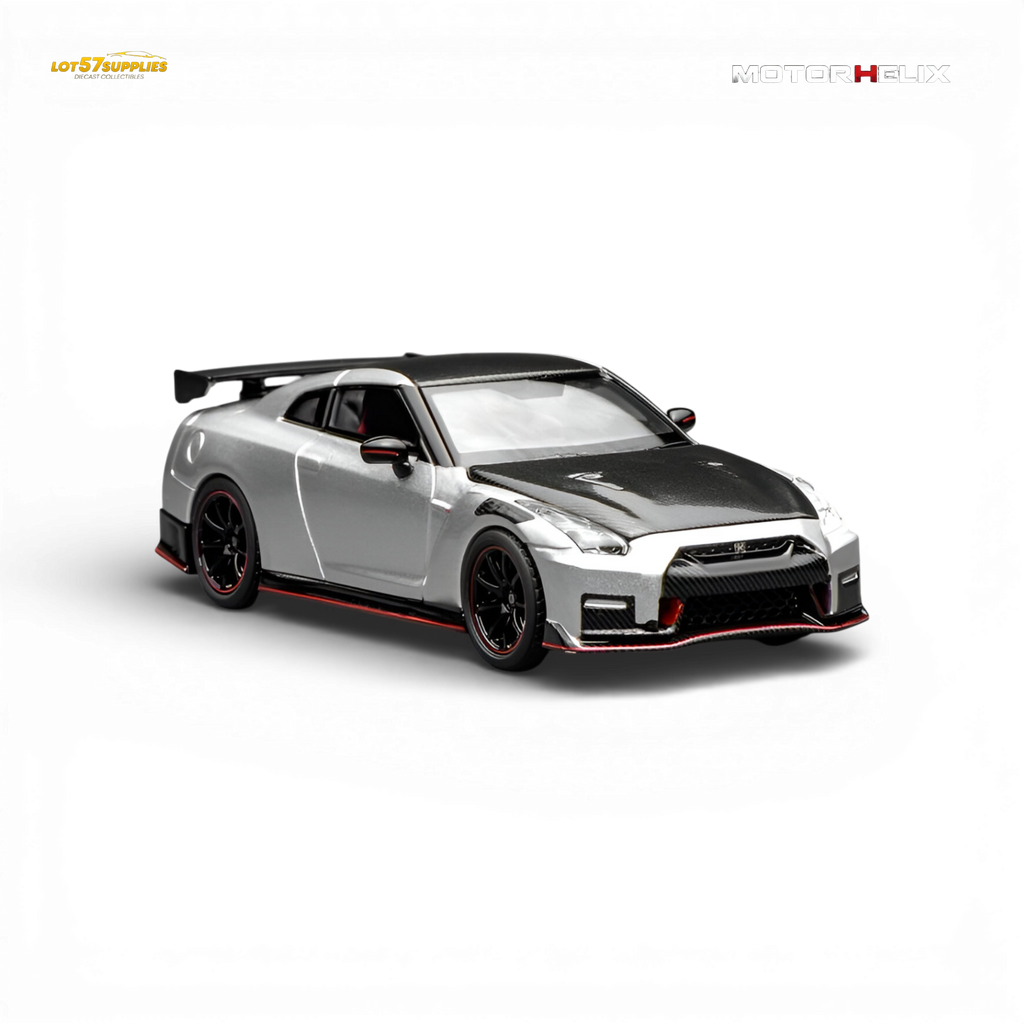 Motorhelix Nissan GT-R NISMO (R35) Special Edition 2022 - Ultimate Metal Silver 1:64