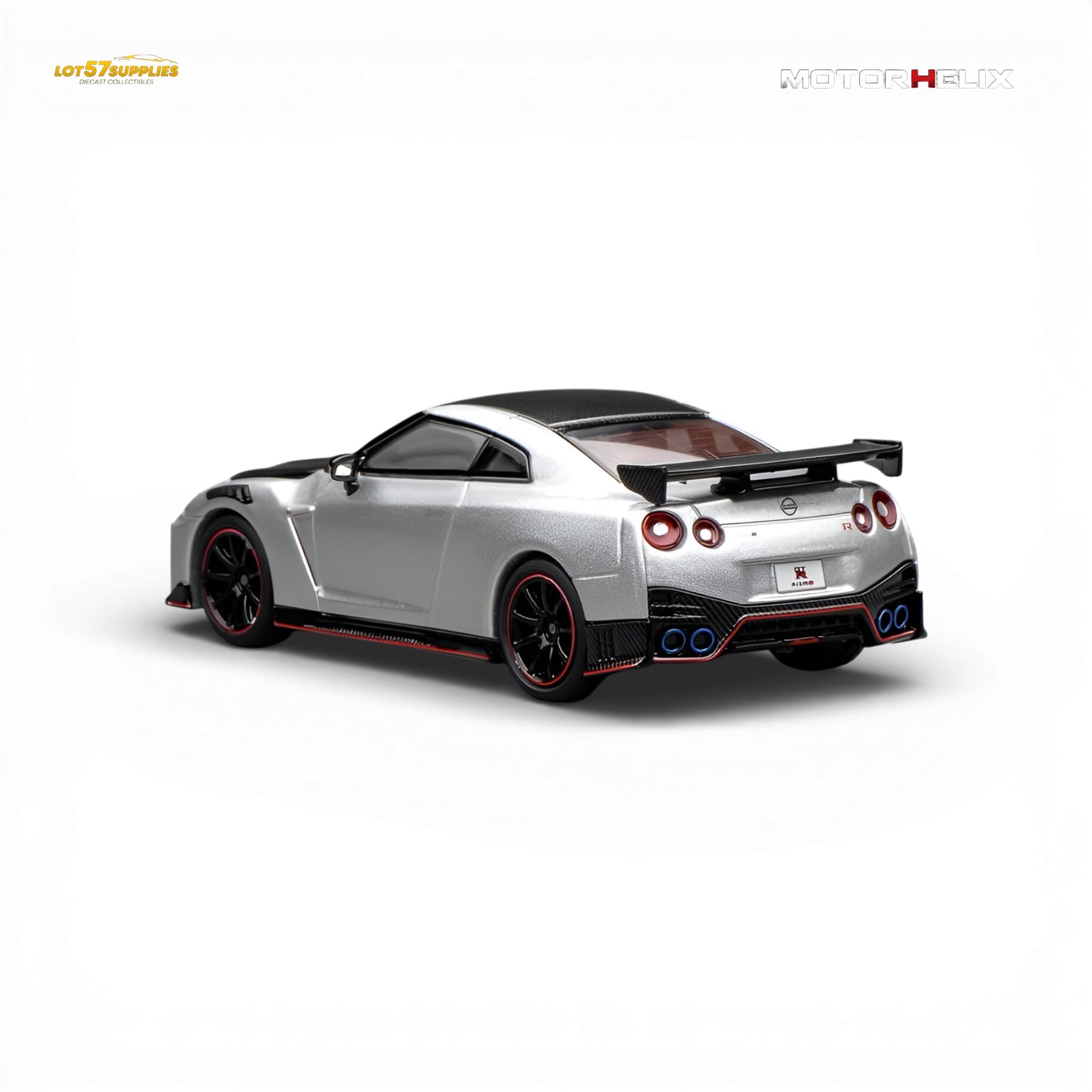 Motorhelix Nissan GT-R NISMO (R35) Special Edition 2022 - Ultimate Metal Silver 1:64